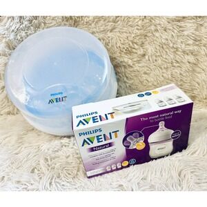 NIB 3 Pack Bottles Philips AVENT Microwave Steam Sterilizer for Baby Bottles LOT